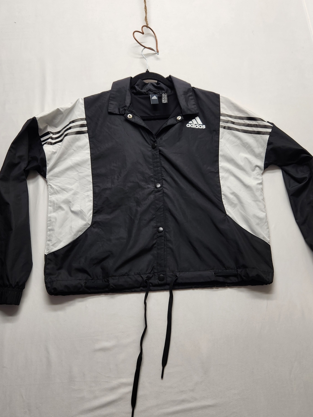 ⭐️Adidas Women’s Team Track Jacket Black Large L Gorpcore Sporty Streetwear